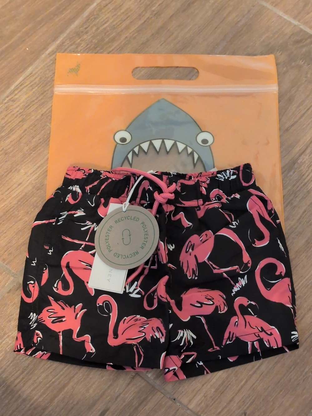 Stella Mcartney Swim Shorts with Pink Flamingo Print NWT 2 YRS